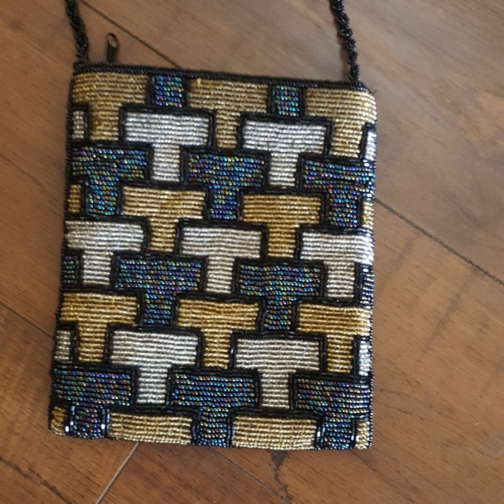 Vintage - Beaded Crossbody Bag